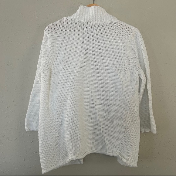 Chico’s White Chunky Cardigan Casual Comfy Neutral Winter XL - Picture 3 of 4